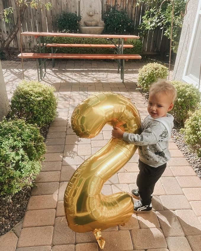 Champagne Gold Number 3 Balloon 40 Inch - Image 4