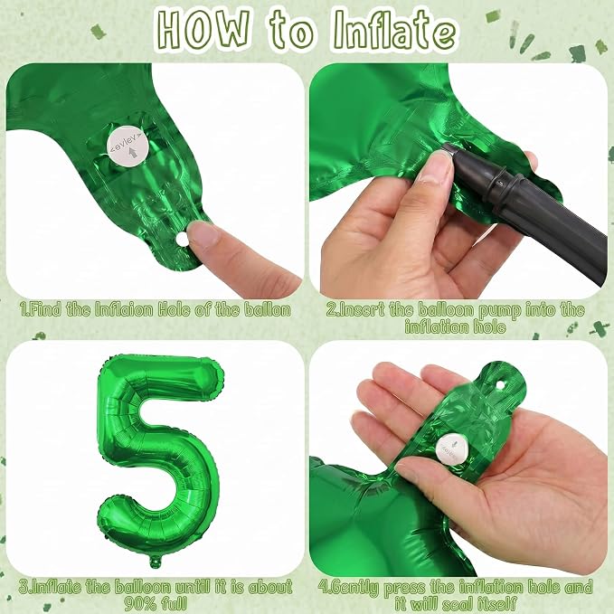 Green Number 15 Balloon 40 Inch, Shiny Foil Duo - Image 5