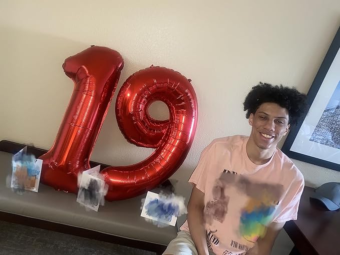 Number Balloons 9 Balloon Red for 9th Birthday Party Decorations, 40 inch | - Image 4