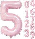 40 Inch Pink Number 5 Foil Balloon by Unknown
