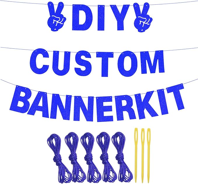 129Pcs Glitter Customizable Banner Kit DIY Custom Letter Banners DIY Happy - Image 3