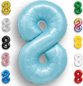 Candy Blue Number Balloon 8 Mylar Foil Balloons 16 inch by Unknown