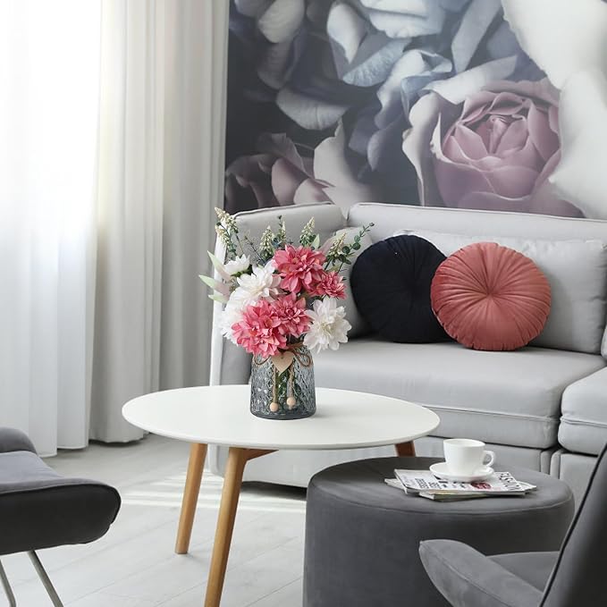 Leftover Faux Flowers in Vase, Artificial Flowers in Vase, Table Centerpieces - Image 3