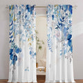 Blue Botanical Curtains 96 Inches Long by GOLDLAWN