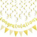 Outus Pre-strung Glitter Congratulations Banner Triangle Flag Banner by Outus
