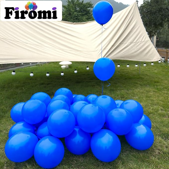 Firomi Royal Blue Party Balloons 12-inch 100 Pack | Thicken Latex Big Helium - Image 3
