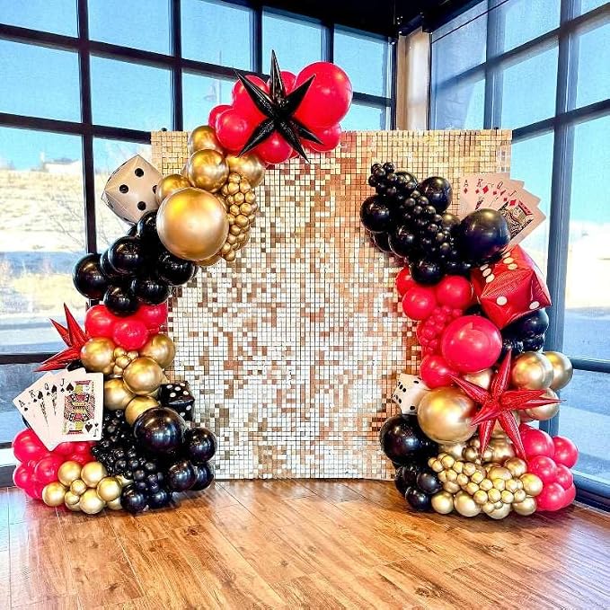 204Pcs Casino Balloon Garland Arch Kit - Image 7
