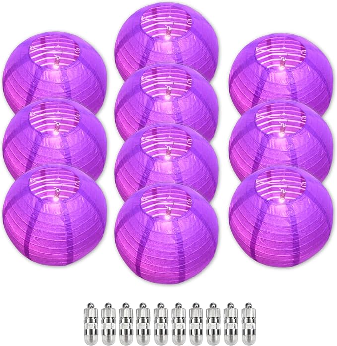 Purple Chinese Paper Lanterns by Ethbrisge-