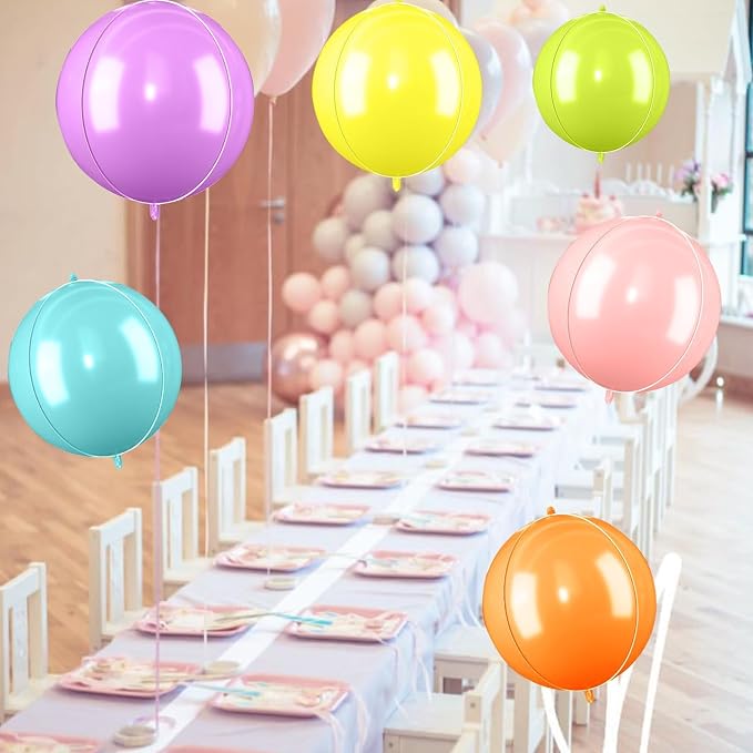 22 Inch Colorful Balloons 4D, Giant Round Ball Balloons - Image 5