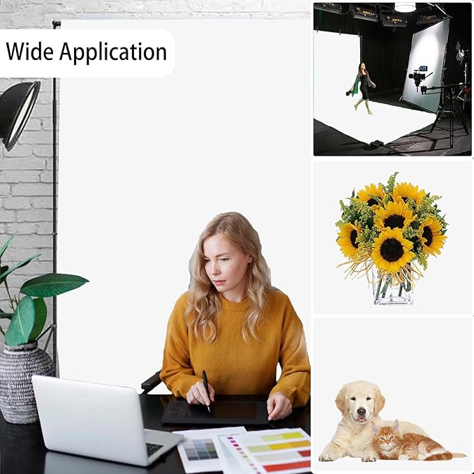 White Photography Backdrop for Photoshoot, Fabric 5x7ft | Versatile Studio - Image 2