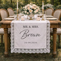 Custom Linen Wedding Table Runner by DUNACO