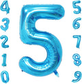 Blue 40 Inch Number 5 Balloon, Mylar Foil Balloon by Unknown