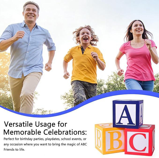 6 pcs ABC and 123 Friend Street Balloon Boxes, ABC Alphabet Graduation Back to - Image 7