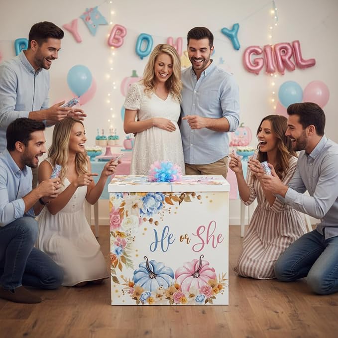 AmazingSpark 28in Giant Gender Reveal Gift Box - Image 4