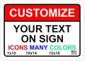 Custom Signs Outdoor Metal for Home Office Business, Personalized, Door, Porch, Delivery, Man Cave, Shop, Garage, Street. For Outside or Inside Use. Our Metal Signs Are UV Printed Solid Aluminum (12x18 inches, Header Box)