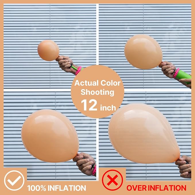 PartyWoo Nude Balloons 100pcs Apricot Fall Color 36 18 12 10 5 Inch | 36 18 12 - Image 4