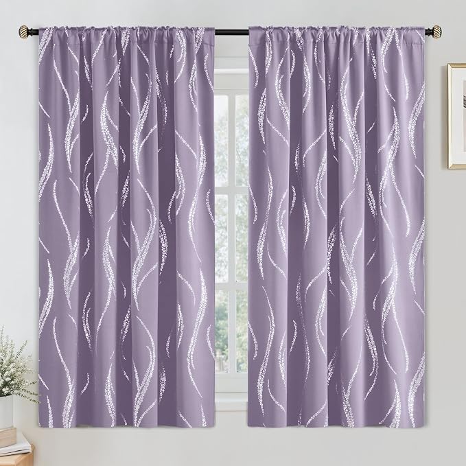 Yakamok Lilac Light Blocking Curtains - Image 3