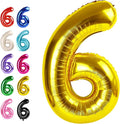 Gold Number 6 Balloon 40 inch, Balloon numbers party supplies, deco photo shoot by Upgesy