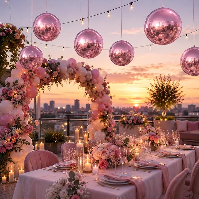 22 Inch Pink Foil Balloons, Baby Pink Balloon - Image 7
