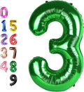 Number Balloons Dark Green 3 Balloon 40 inch by Enyeopd