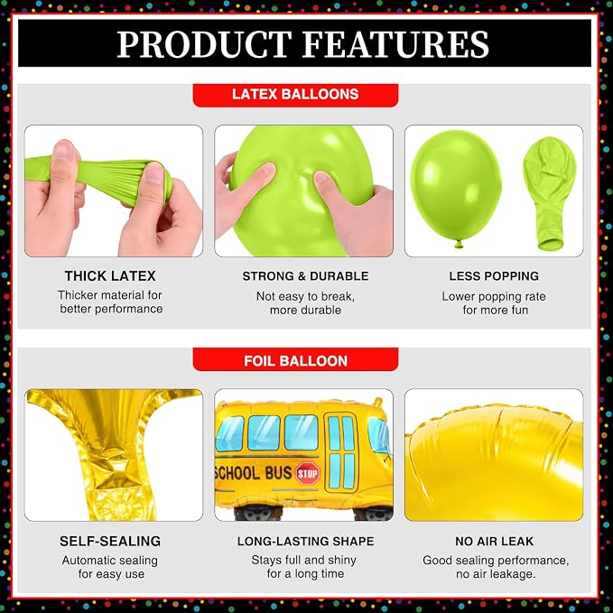 Back to School Balloon Arch Kit, First Day of School Decor - Image 5