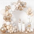 164Pcs White Sand Champagne Gold Balloons Garland Arch Kit | Different Sizes 18 by OUDDYLIFE