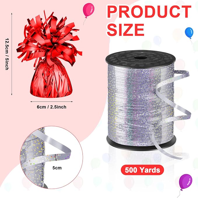 Yunsailing 25 Pcs Heavy Metallic Balloon Weights - Image 2