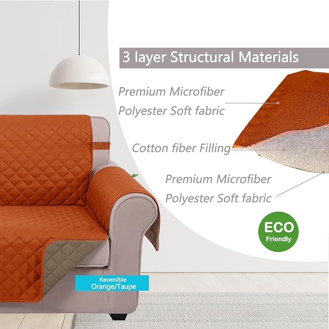 U-NICE HOME Reversible Oversized 28''Chair Covers, Pet Friendly, Elastic Straps - Image 5