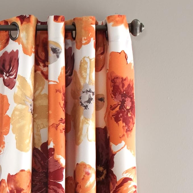 Lush Decor Leah Room Darkening Window Curtain Panel Pair, 84 inch x 52 inch - Image 2