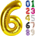 6 Balloon - Gold Birthday Number Balloons, 40 Inch Decorations Men Women | Gold by ALPHADELTAPI