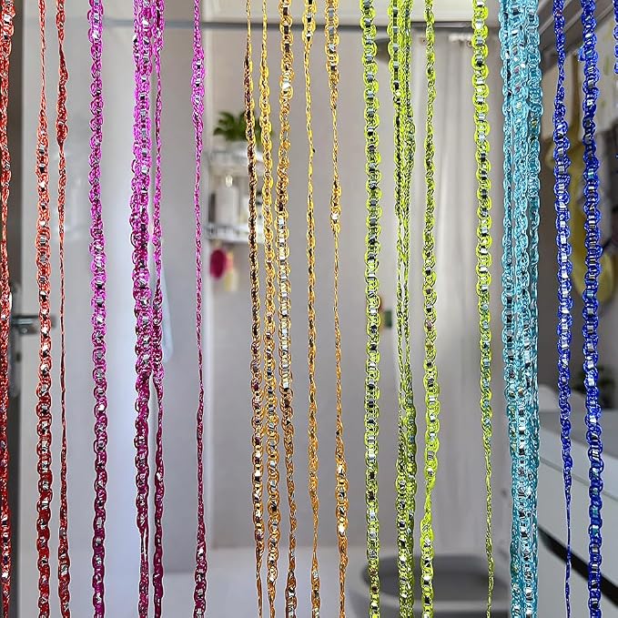 Home Decor Sequin Curtain for Doorway, Door String Curtains Hanging, Closet - Image 5
