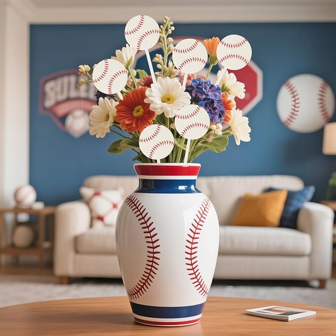 TICIAGA Baseball Wooden Floral Picks - Image 4