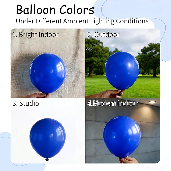 100pcs 5 Inch Small Royal Blue Balloons Arch Garland Fillers | 5” Mini Matte - Image 3