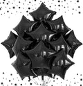 Black Star Balloons Set, Large Star Shaped Balloons by Adeyoo