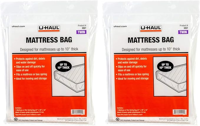 U-Haul Twin Mattress Bags for Moving, and Renovation Protection by U-Haul