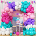 HILAVO Pink Purple Balloon Arch Kit 130 Pcs Blue Purple Pink Party Balloons by HILAVO