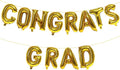 16 Inch Gold Congrats Grad Banner Balloons, Graduation Decorations 2026 by KALOR