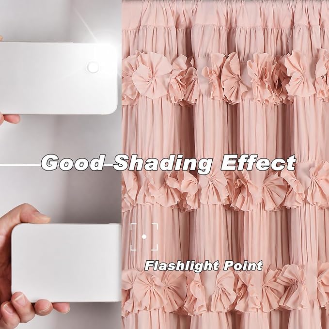 Room Darkening & Soundproof Window Curtain 52"Wx96"L | Luxurious Peach Pink - Image 4