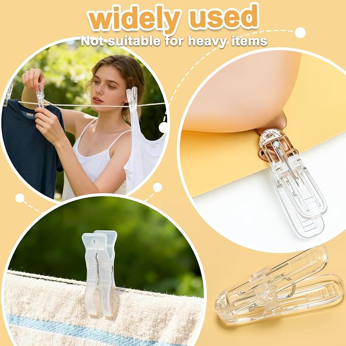 Balloon Arch Clips, 20 Pack 3.5 Inch Transparent Plastic Clips - Image 4