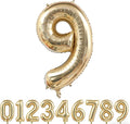 Light Gold Number 9 Foil Balloon 40IN Champagne Gold 9 Mylar Helium Balloon | by ANGEL+Q+HOUSE