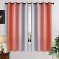 Yakamok Ombre Curtains Coral and Greyish White by Yakamok