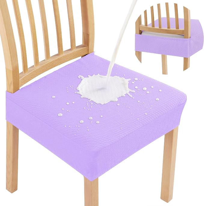 Smiry Waterproof Seat Covers for Dining Room Chairs, No Rear Covers | Stretch by Smiry