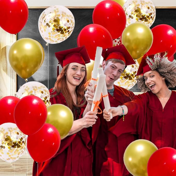 Red Gold Balloon Arch Garland Kit - Image 7