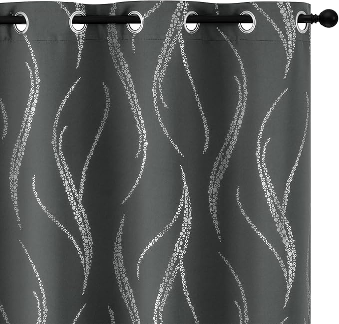Yakamok Dark Grey Blackout Curtains by Yakamok