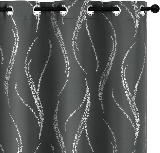 Yakamok Dark Grey Blackout Curtains by Yakamok