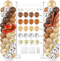 Skylety 2 Sets Western Balloon Column Stand Kit Cowboy Brown Cow Print Balloon by Skylety
