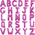 TONIFUL Rose Red Letter Balloons 2 Set 16 Inch A-Z Custom Alphabet Banner | 52 by TONIFUL