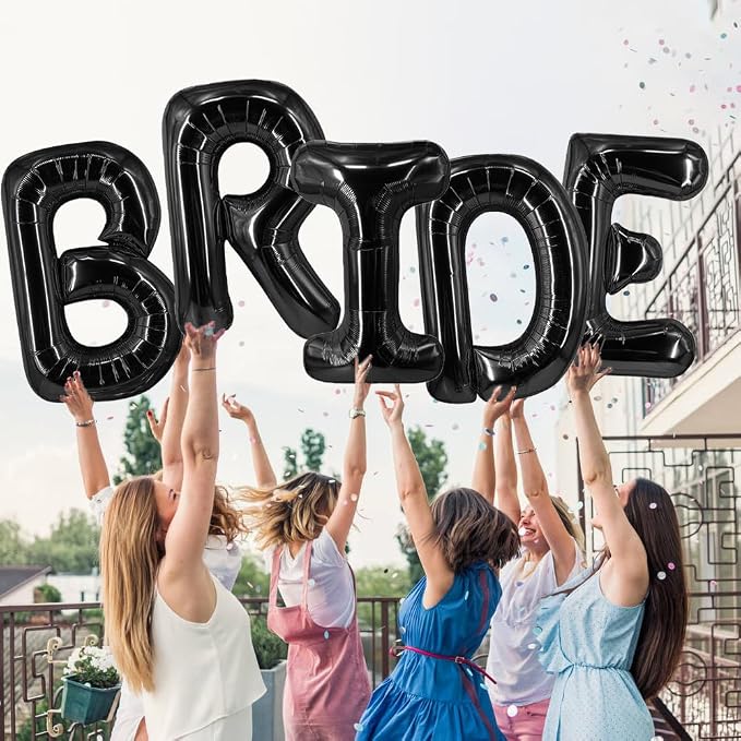 Bride Balloons 40 Inch Bachelorette Balloons Wedding Balloon Letter Balloon - Image 2
