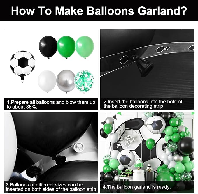 Soccer Party Balloon Garland Arch Kit - Image 3
