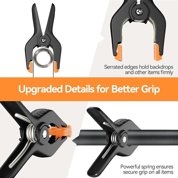 EMART 6 Pack Heavy Duty Spring Clamps, 4.5 inch Plastic Photo Booth Backdrop - Image 5